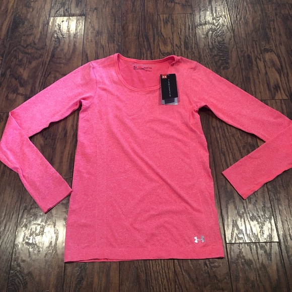Under Armour Tops - Under Armour neon pink threadborne long sleeve